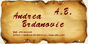 Andrea Brdanović vizit kartica